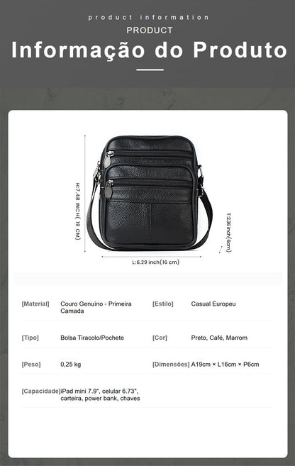 Bandoleira em Cabedal Masculina "Clássico"