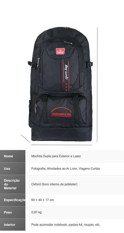 Saco de montanhismo；Mochila ao ar livre caminhadas；Mochila de Trekking "Explorador"